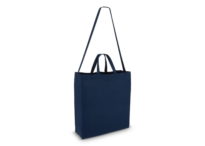Sac personnalisable poignées longues et courtes coton 220g Bleu foncé